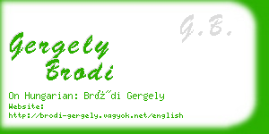 gergely brodi business card